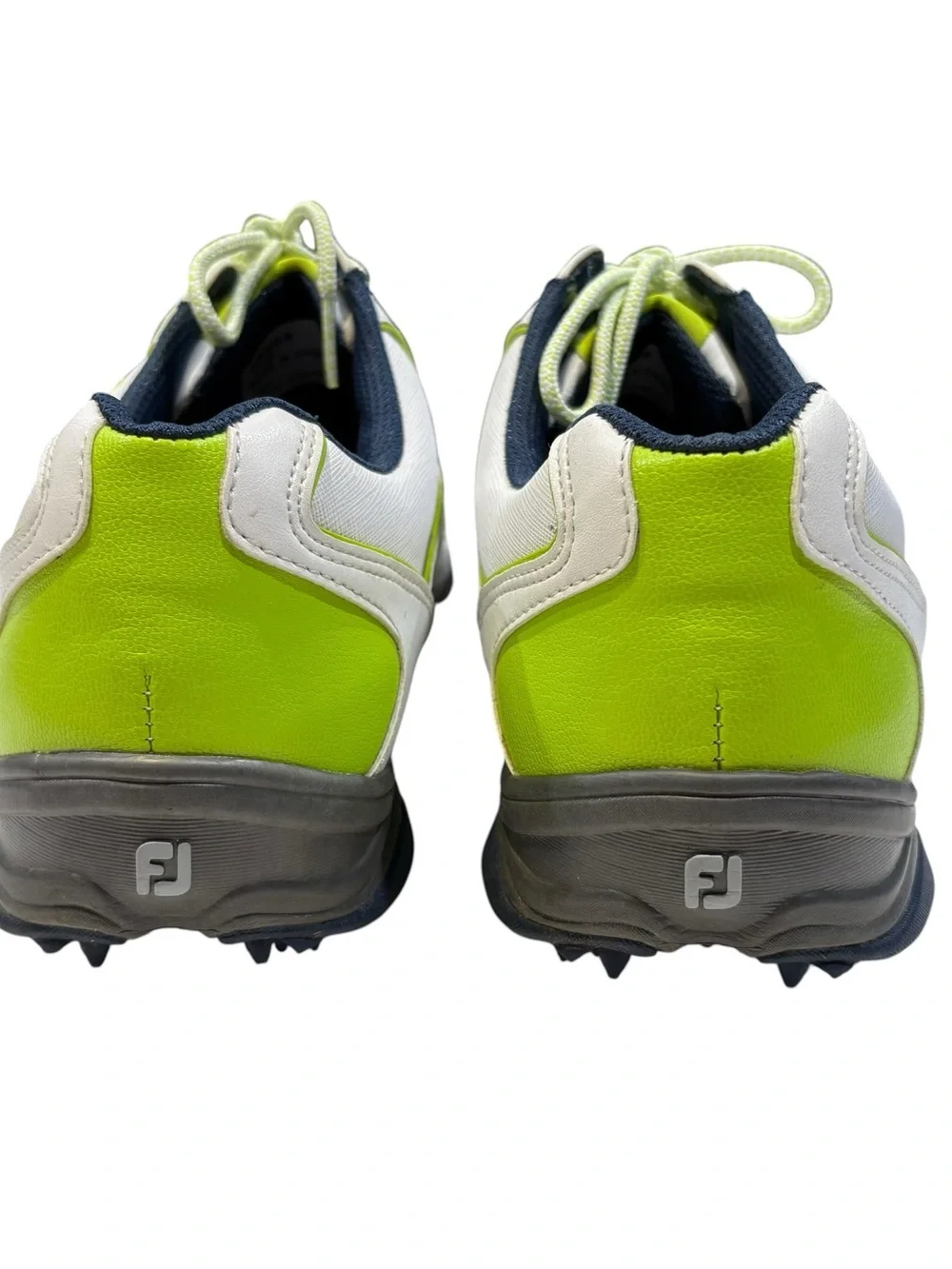 FootJoy GreenJays Golf Shoes White Green Mens Size 11 M Cleated Leather 58008
